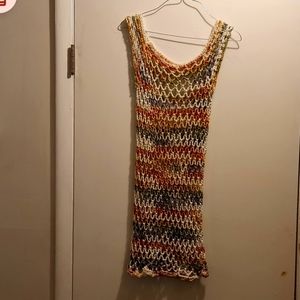 Multicolored Crochet Cover Up, S-M